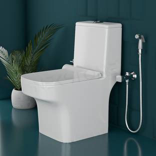 NEKSTONE Rimless 5D Commode for Toilet/One Piece Western Toilet/Commode (9 inch) S-Trap Milano Western Commode