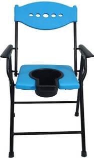 CLASORA for unisex/ADULT Comfortable Safe Commode Chair (Blue, Black) Commode Toilet Portable CHAIR Indian Commode