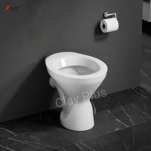 clayplus PLATINUM CERAMIC WESTERN COMMODE P-TRAP PREMIUM GRADE CERAMIC FLOORMOUNT EUROPEAN WESTERN COMMODE(EWC) Western Commode