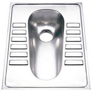 FANTUS Stainless Steel Toilet Seat Orissa Stainless steel Orissa Pan Toilet seat 19x23 Lifetime warranty 304 Grade Indian Commode