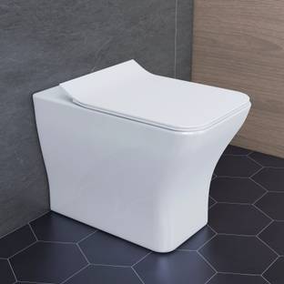 Impulse by Plantex Ceramic Floor Mounted Western Toilet/Commode & Soft Close Toilet Seat - S Trap (APS-735-TATA) Western Commode