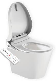 Zerotouch Wall-Mounted Rimless Smart Toilet|Symphonic Flush|Heated Seat,Temp-Control Wash |Self-Cleansing Nozzle|Soft Closing & Germ-Free Design|V-Shape design| Western Commode