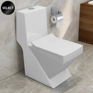 Plantex Ceramic Western Commode/Rimless Washdown Flush/Commode with Seat- S Trap Outlet (APS-744) Western Commode