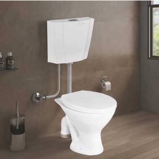D O T Premium Quality Ceramic S Trap EWC/ European Closet/ Floor Mounted EWC With Top Push Button Flushtank Western Commode