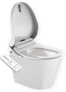 Zerotouch Wall-Mounted Rimless Smart Toilet|Twin Flush Technology| D-Shape design| Heated Seat & Temp-Controlled Water Wash|Self-Cleaning Nozzle|Germ-Free Design| Western Commode