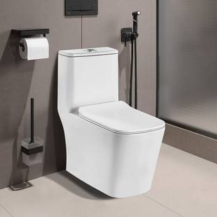 Silex Premium Grade Ceramic's One Piece Western Toilet Commode 105 6D Western Commode