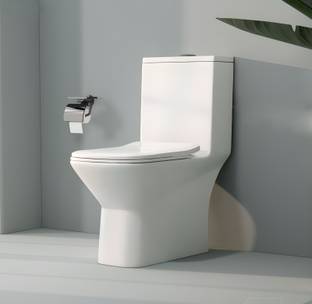 Eden Bath FM/ S Trap 22cm OR 9inch/ Floor Mount/ Rimless/ 5D Swirl Siphonic Flush/ 66.5*37*75.5cm/ 26*14*30inch/ EWCs / One Piece Toilet/ Western Commode