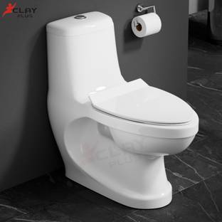 clayplus 101 - PREMIUM GRADE CERAMIC FLOOR MOUNTED ONE PIECE Western Commode