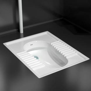 Ruhe Indian Toilet Seat For Bathroom, Indian Commode (21x16.5x11 Inches) Orrisa Pan Toilet | Floor Mounted Ceramic Indian Toilet | Indian Commode