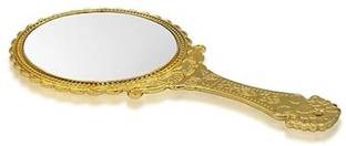 banira Hand handheld Portable Personal plastic Round makeup Mirror