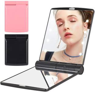 ZOMBIO Portable Pocket and Travel LED Mirror Compact Cosmetic Mirror With LED Light