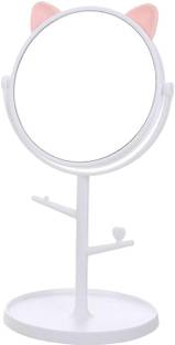 TRIFECTA Desk Mirror Freestanding Mirror 360° Rotation for Dressing Table