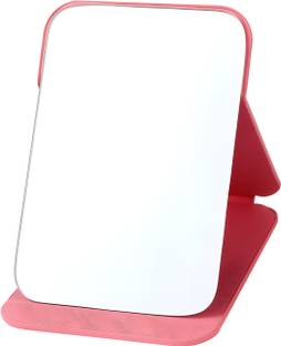 YOMITH Folding Tabletop Makeup Mirror, Round edge Portable Multi Stand Angle