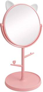 YELONA Framed Magnifying Dressing Table Vanity Mirror, 360° Swivel HD Travel Compact
