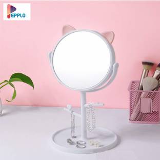 pepplo Makeup Mirror ,Standing Table Vanity Mirror on Stand with Rotation,Cat Shape
