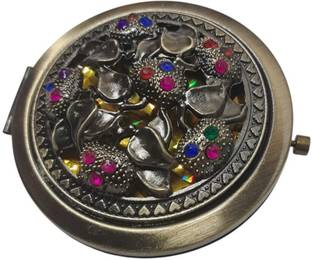 DECOVATE Folding Pocket Mirror Round Compact Mirror Double-Sided Makeup Mirror