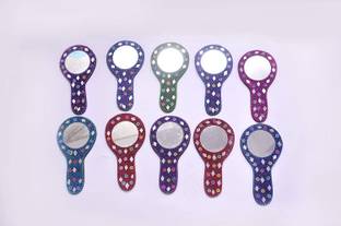 The SLR Decorative Makeup Mirror | Multicolor Decorative Hand Mirror (Pack of 10pc)