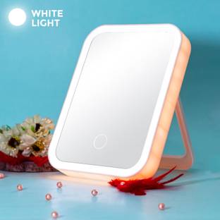Stelliferous Monochromatic Vanity Mirror (Dimmable LED) | Lighted Makeup Mirror (Misty Rose)