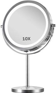 Vaisag House Makeup Mirror Steel Double Sided Round Tabletop