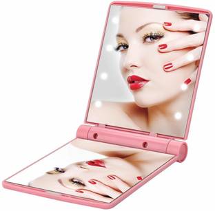 Niralasa Small portble Folding Makeup Mirror with led Lights