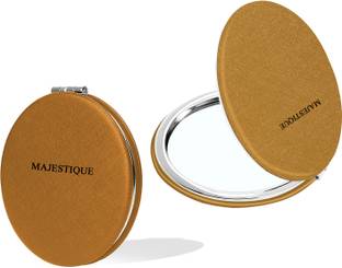 MAJESTIQUE Professional Pocket Makeup Mirror Foldable Mirror with Compact Size -Multicolor