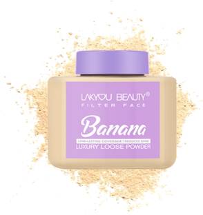 Lakyou Beauty Filter Face Banana Long-Lasting Coverage Reduce Shine Luxury Loose Powder Compact
