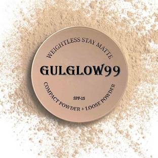 GULGLOW99 2 In 1 Weightless Stay Matte Compact Pressed Powder + Loose Powder Banana Compact