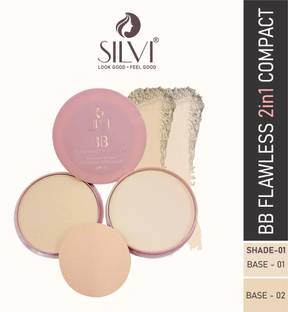 SILVI Compact Powder|Non Oily Look|Even Out Complexion|Hides Imperfections Compact