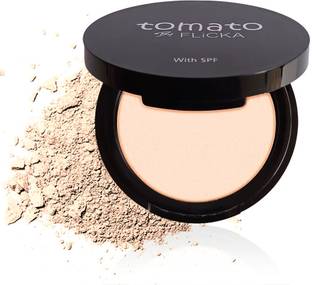 Flicka Tomato Compact Powder For Oil-Free, Matte Finish, 02 Beige, 9g Compact