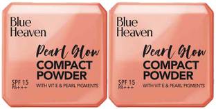 BLUE HEAVEN Pearl Glow Compact 9G Creamblush201 (Pack of 2) Compact