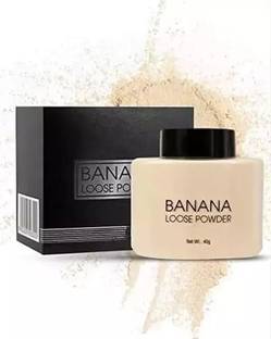 Classyhuda Loose Baking Powder, Banana, Make Up Setting Powder Compact