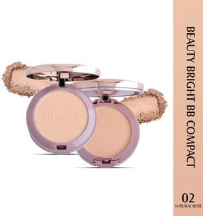 Glam21 Beauty Bright BB 2in1 Compact Powder Oil free Matte Makeup Finish with Vitamin-E Compact