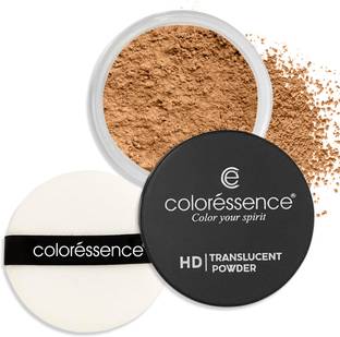 COLORESSENCE High Definition Translucent Loose Powder Natural Matte Coverage with Puff Compact