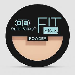 OCEAN BEAUTY Fit Skin 2-in-1 Matte & Shimmer Compact Oil control face powder Compact