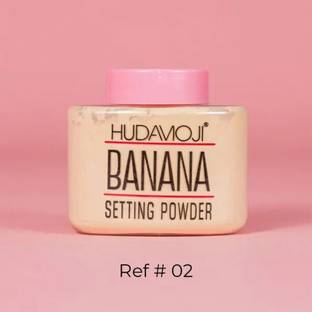 HUDAMOJI Banana Setting Loose Powder | Matte Finish Long Lasting Natural Face Makeup Compact