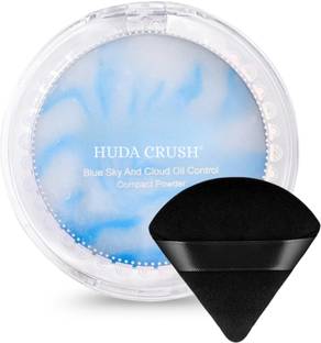 HUDA CRUSH HG Jelly Compact Powder + Pizza Puff Black – Oil Control Mattifying Shine Finish Compact