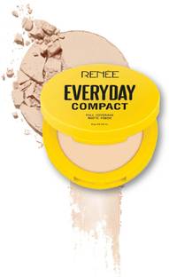 Renee Everyday Compact Powder, Matte & Smooth Finish, Skincare Infused Makeup - 8gm Compact