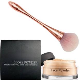 LOVE HUDA Waterproof Oil Controlling Long Lasting Loose Face Powder Brush For All Skin, Compact