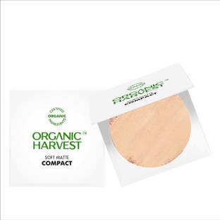 Organic Harvest Soft Matte Compact: Natural | With Almond Oil & Vitamin C | Certified Organic Compact