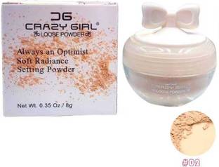 Crazy girl Full Coverage Waterproof Oil Control Loose Dry Compact Face Powder with Spf Compact