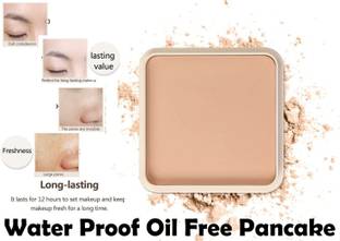 tanvi27 HD Finish Cream Foundation Pancake Makeup Base, All In One Creamy Matte Finish Compact