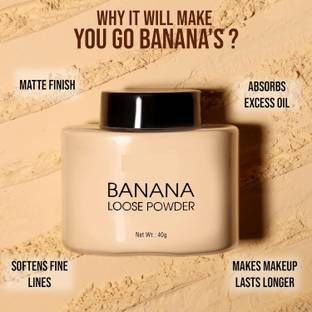 Jus’Be U BEST Beauty Banana Loose Setting Powder Compact (BANANA) Compact
