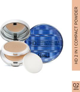 Glam21 HD Compact Powder Longlasting Freshness upto 12hrs with Vitamin-E | Matte Finish Compact