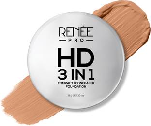 Renee PRO PRO HD 3-IN-1 SPF 20 Full Matte Compact, Works as Concealer, Foundation & Powder Compact