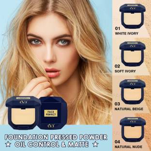 CVB FACE PERFECT C247 -04 FOUNDATION PRESSED POWDER OIL CONTROL & MATE NATURAL NUDE Compact