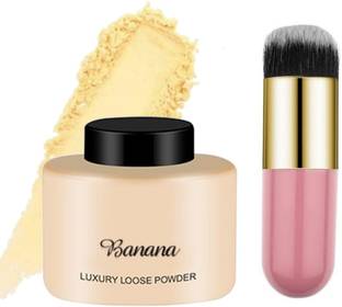 LOVE HUDA HD Waterproof Long Lasting Oil Controlling Banana Loose Face Powder For Makeup Compact