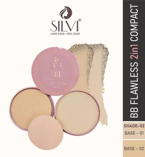 SILVI Compact Powder|Non Oily Look|Even Out Complexion|Hides Imperfections Compact
