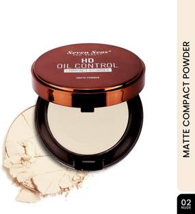 Seven Seas HD Oil Control 2 in 1 Compact Powder Matte Powder Double Layer Compact Powder Compact