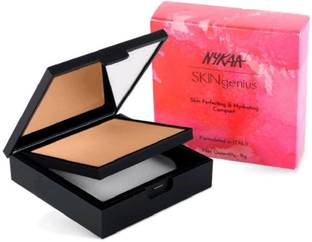 NYKAA Skin Perfecting & Hydrating Matte Powder Compact Warm Honey Compact