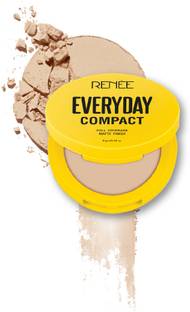 Renee Everyday Compact Powder, Matte & Smooth Finish, Skincare Infused Makeup - 8gm Compact